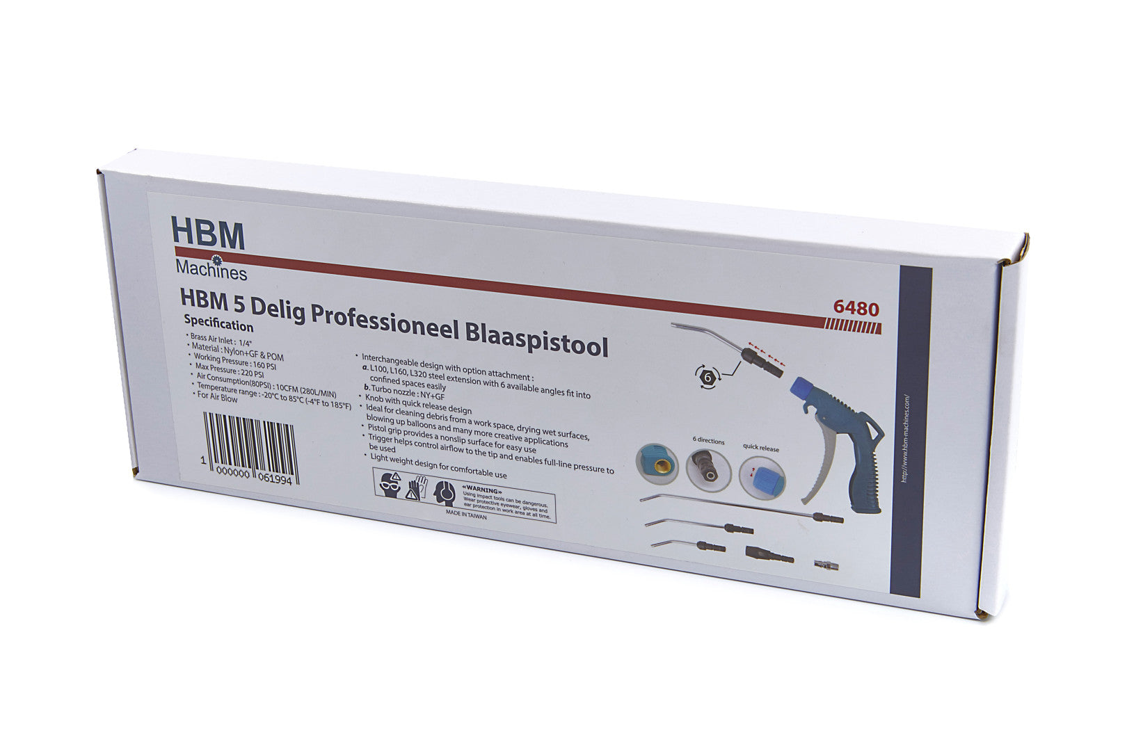 Súprava ofukovacej pištole 5 kusov hbm