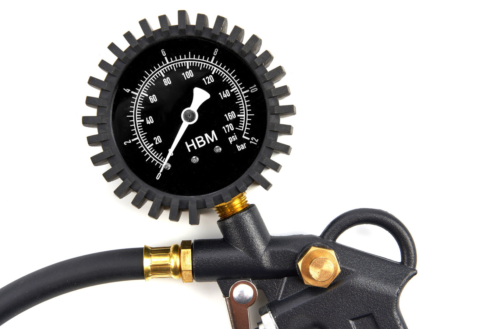 Pištoľ na hustenie pneumatík s manometrom súrava 8 dielov HBM Machines Holandsko