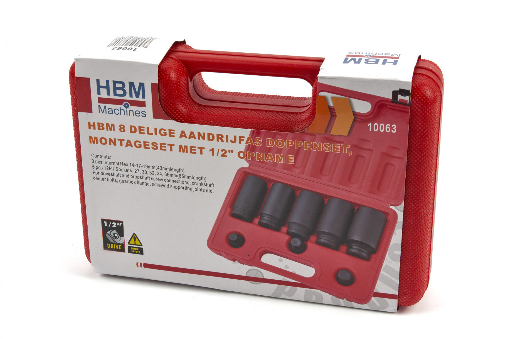 Sada rázových kľúčov na náboje a polosie, 8 kusov hbm