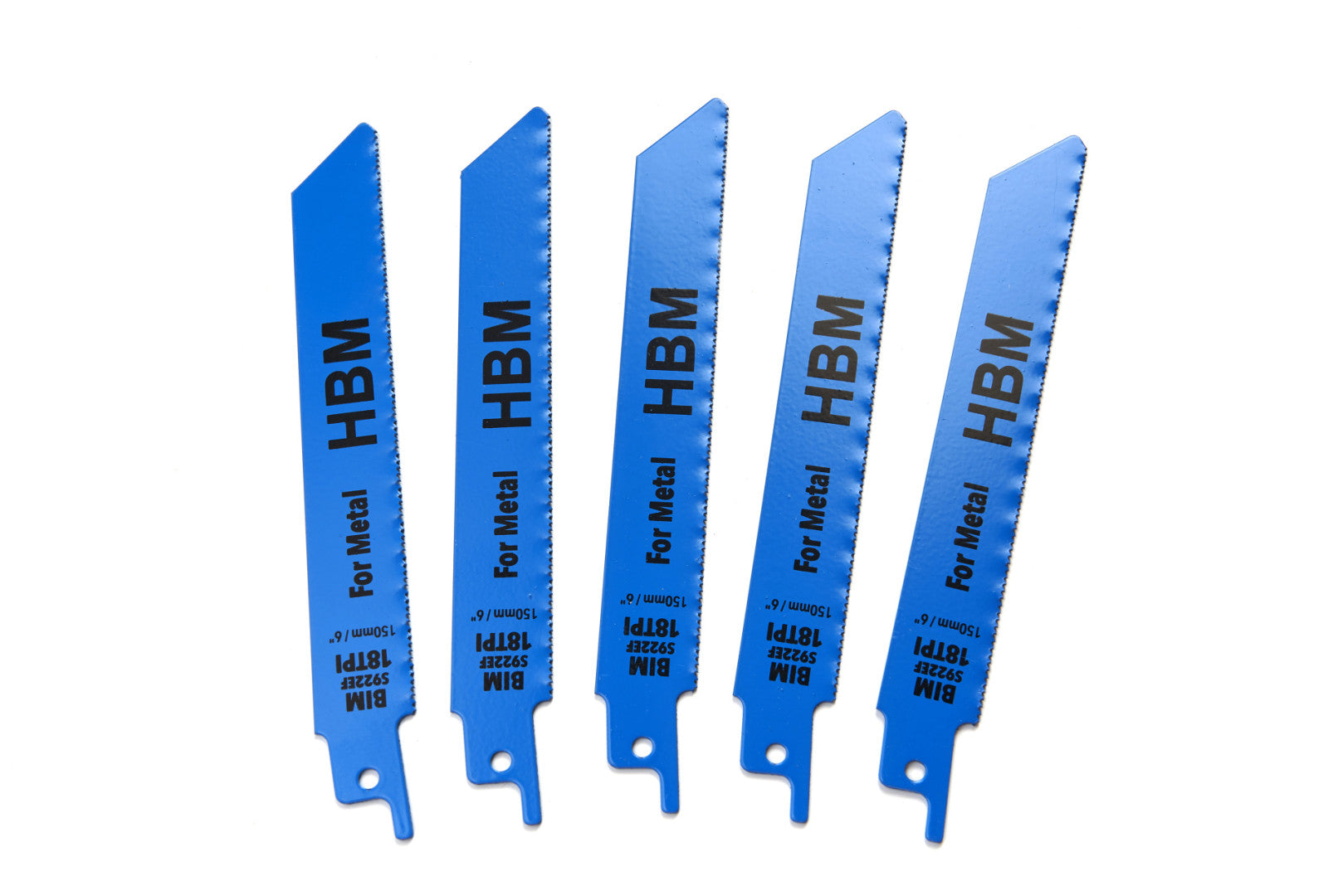 Sada 5 pílových listov na kov pre priamočiaru pílu 150mm, 18 TPI HBM