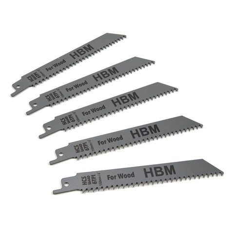 Sada 5 pílových listov na drevo pre priamočiaru pílu 150mm, 6 TPI