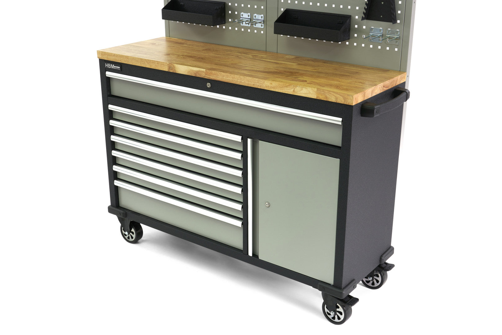 Dielenská skriňa s drevenou doskou a panelom 136cm HBM