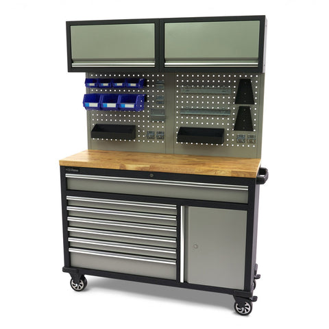 Dielenská skriňa s drevenou doskou a panelom 136cm HBM