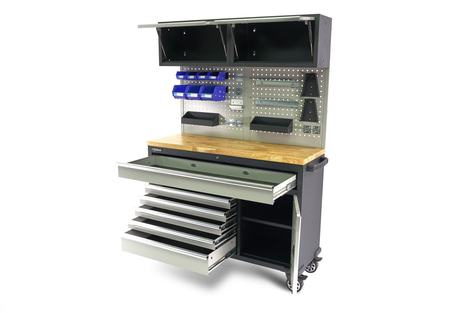 Dielenská skriňa s drevenou doskou a panelom 136cm HBM