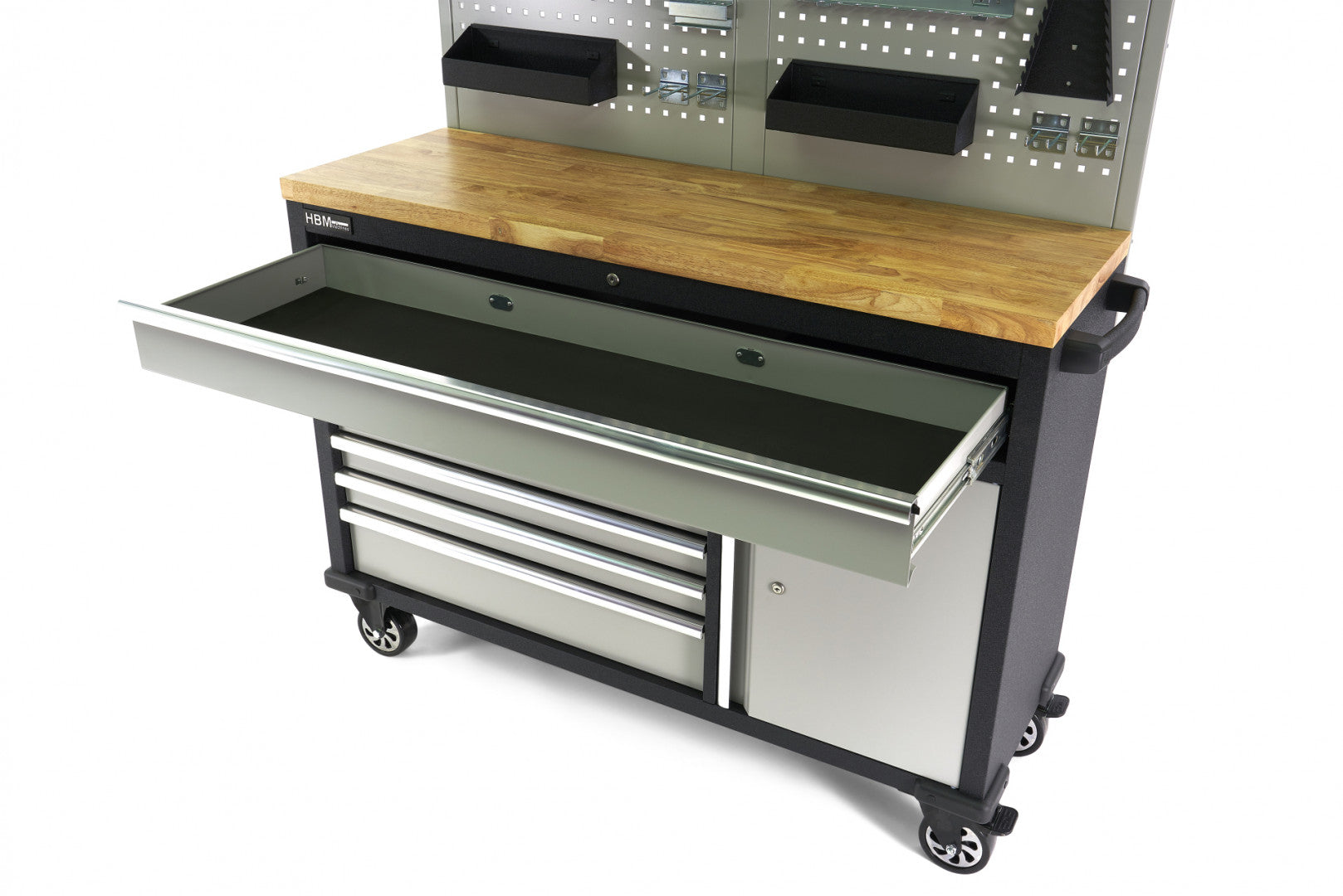 Dielenská skriňa s drevenou doskou a panelom 136cm HBM