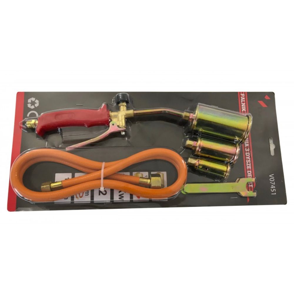 Plynový horák s 3 koncovkami, 25mm 35mm 60 mm