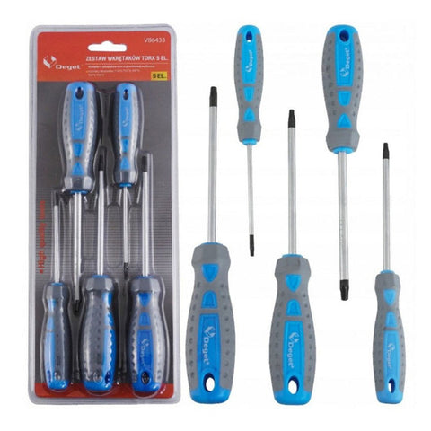 Sada 5 torx skrutkovačov