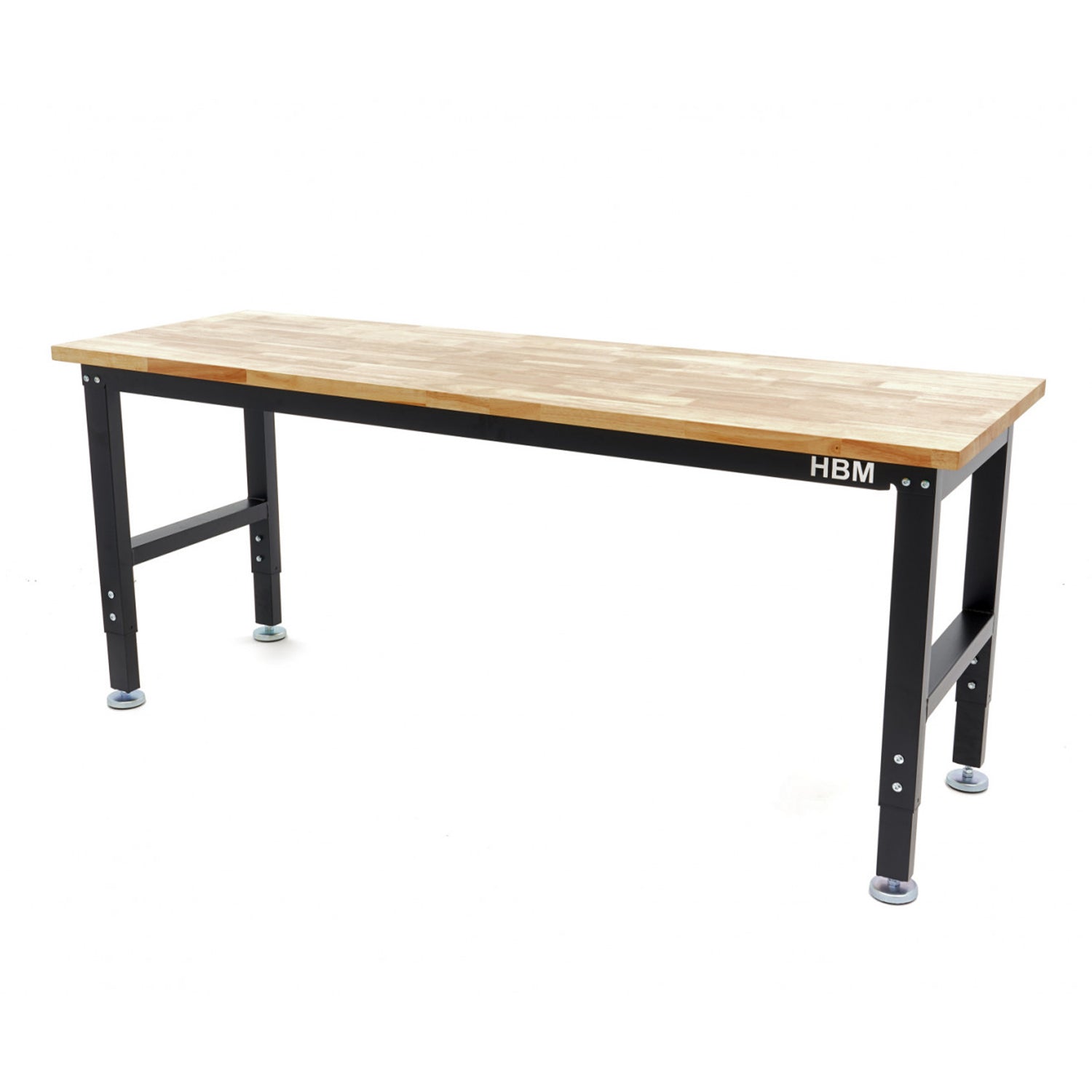 Výškovo nastaviteľný pracovný stôl s masívnou drevenou doskou 182cm HBM