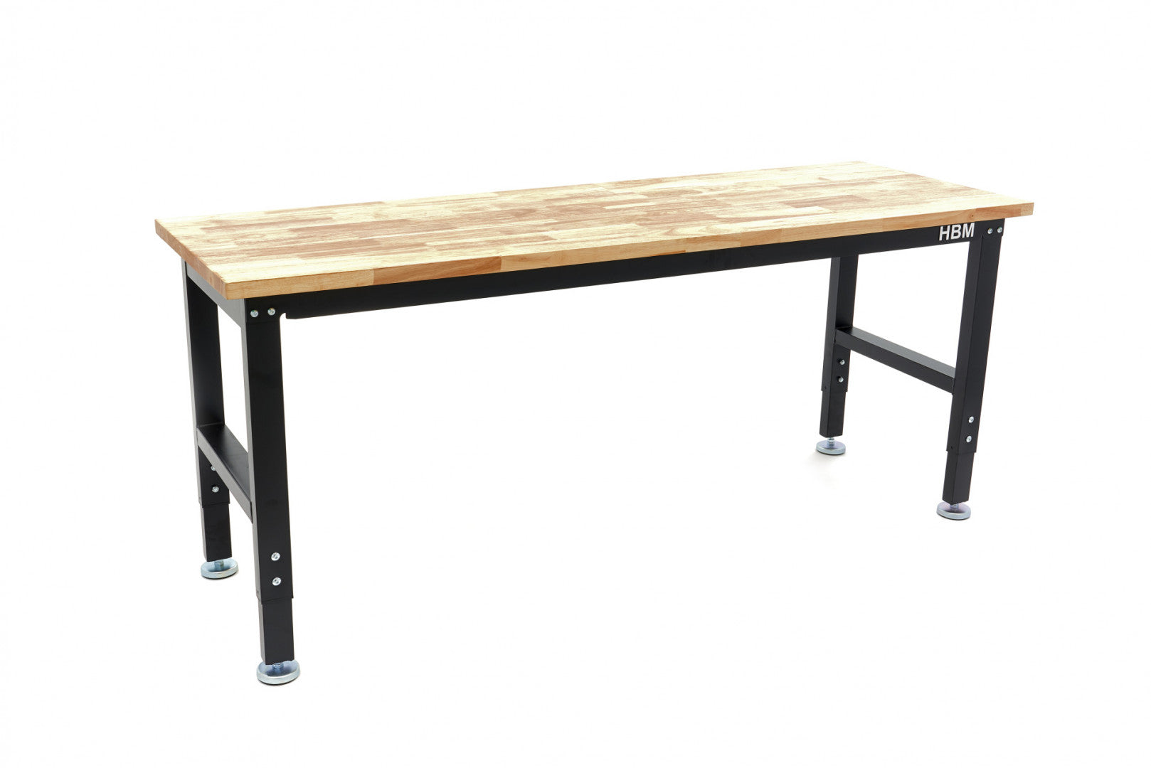 Výškovo nastaviteľný pracovný stôl s masívnou drevenou doskou 182cm HBM