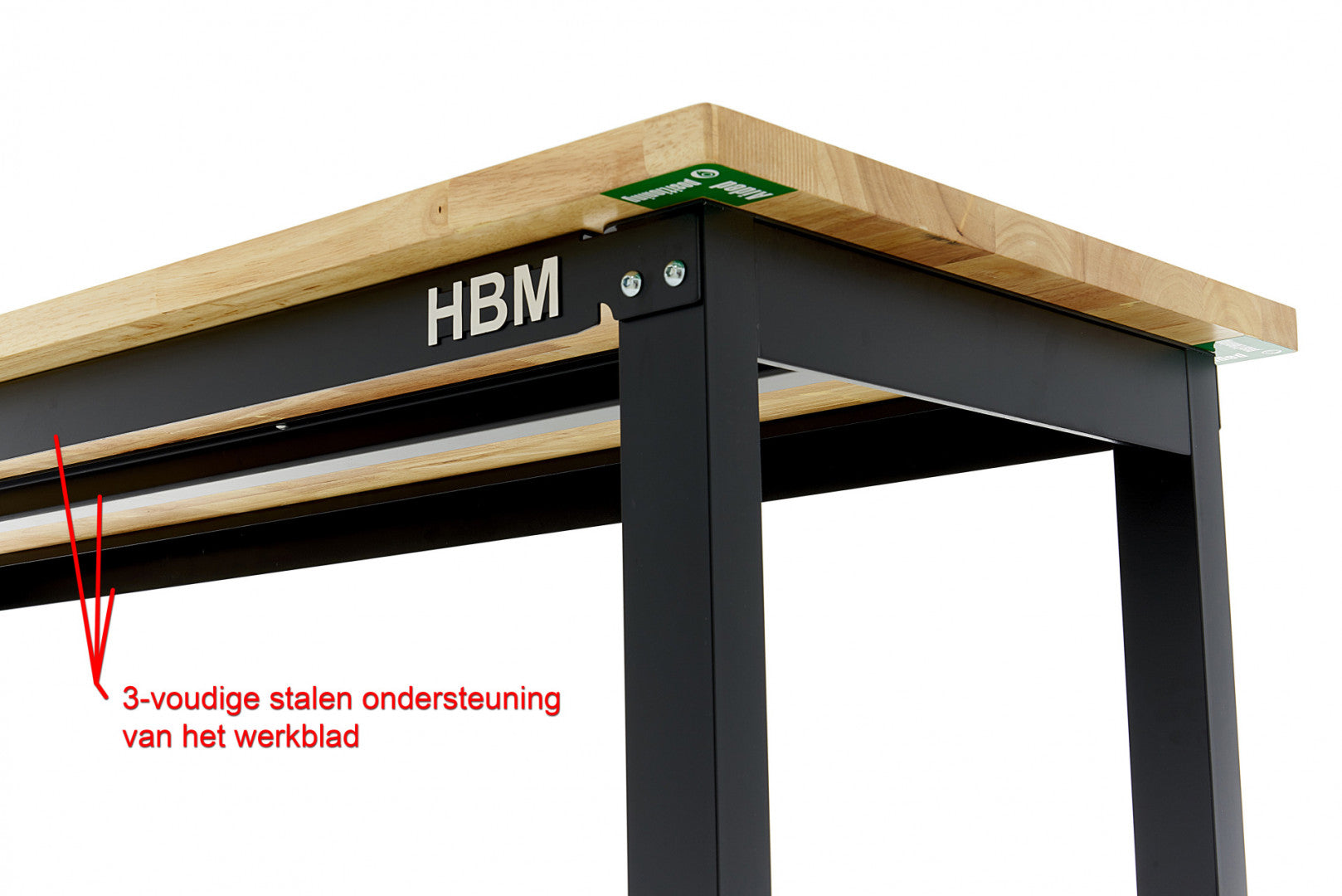 Výškovo nastaviteľný pracovný stôl s masívnou drevenou doskou 182cm HBM
