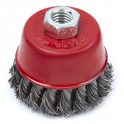 Oceľová drôtená kefa - kotúč na čistenie a leštenie do uhlovej brúsky 75mm HBM
