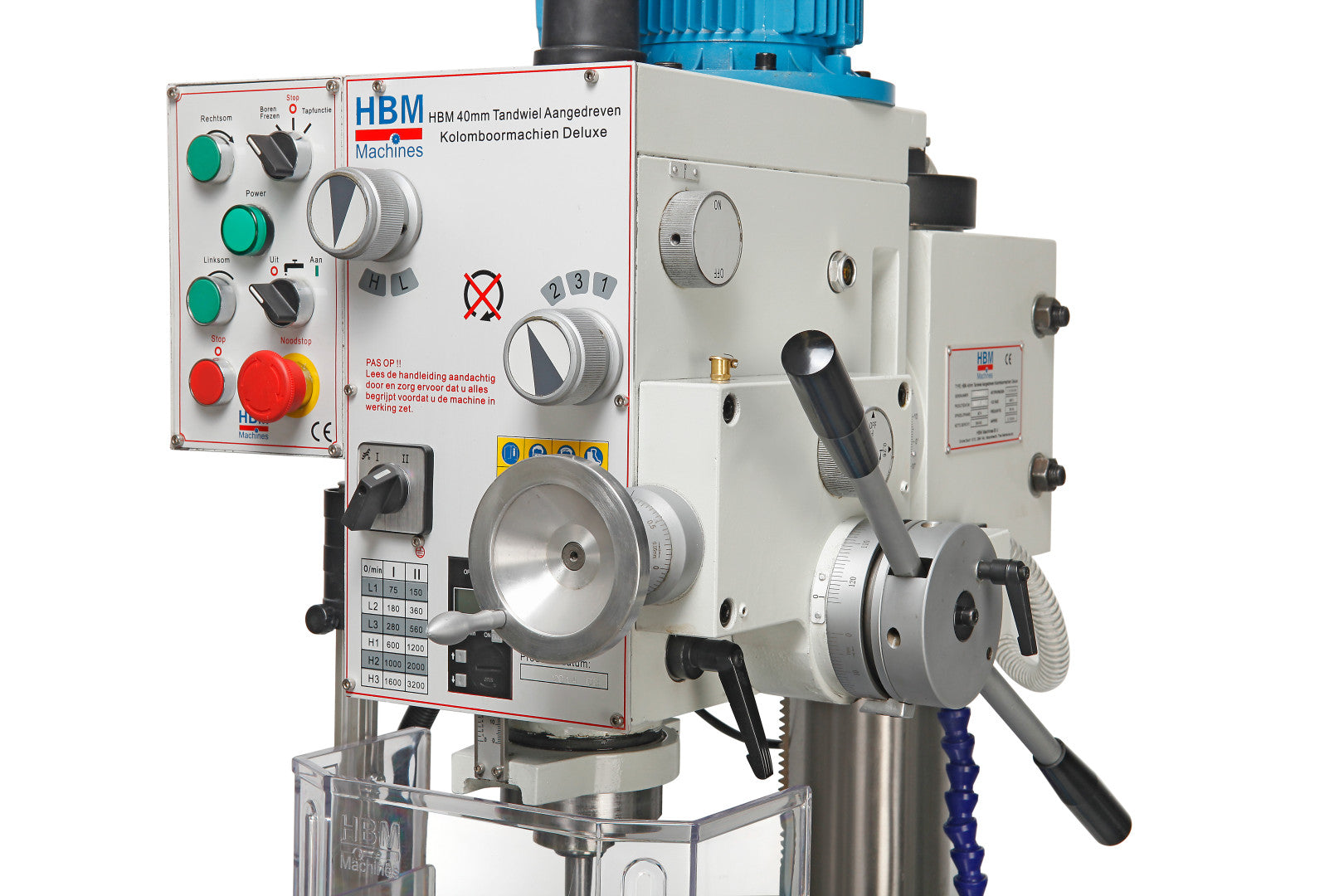 Stĺpová vŕtačka 40 mm s prevodovkou Deluxe, 380 V