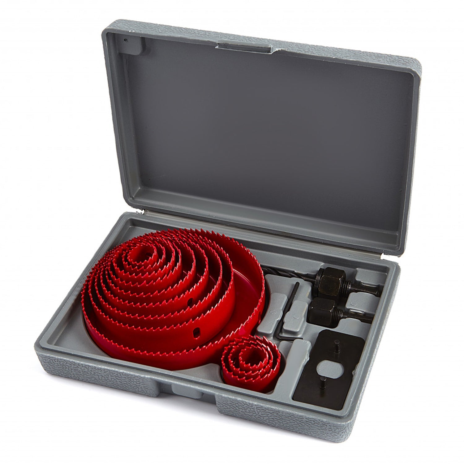 Sada krúžkových korún HSS na drevo 16 kusov HBM