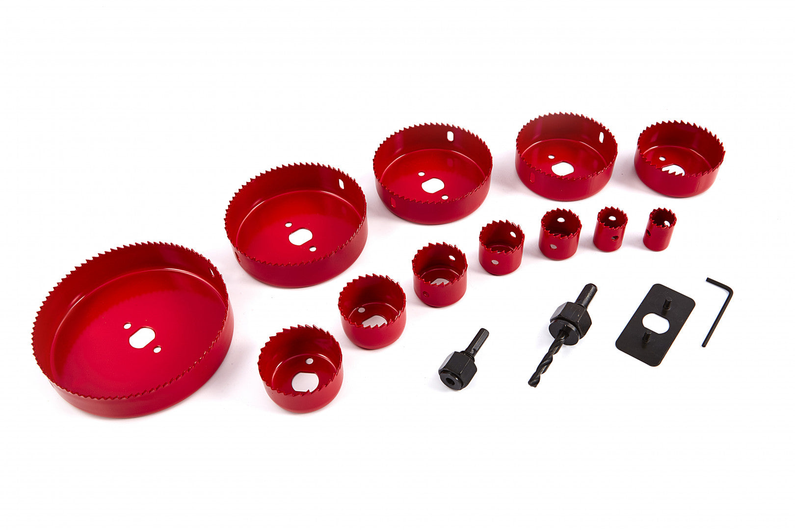 Sada krúžkových korún HSS na drevo 16 kusov HBM