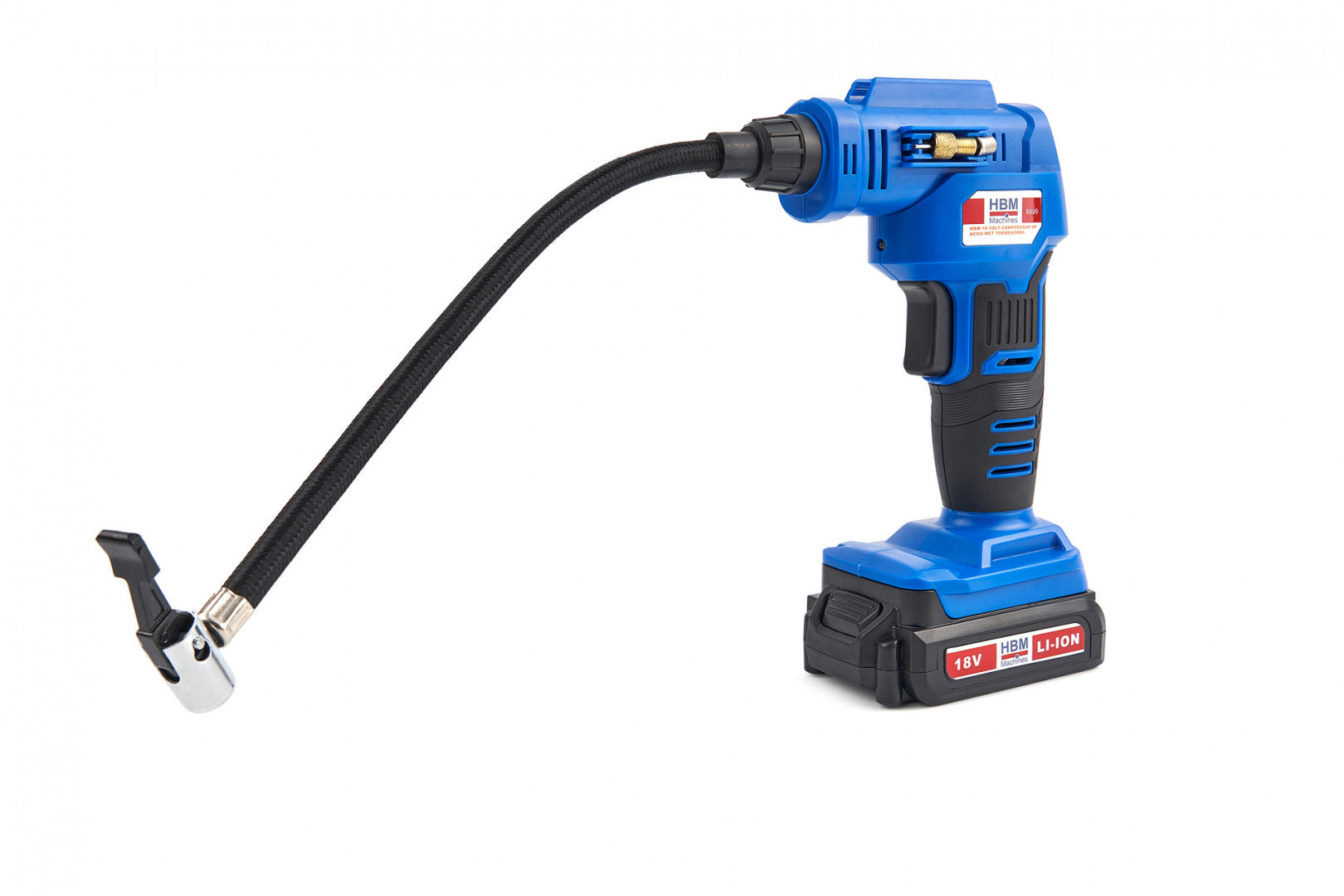 Kompresor na hustenie pneumatík s LED osvetlením a akumulátorom 18 V