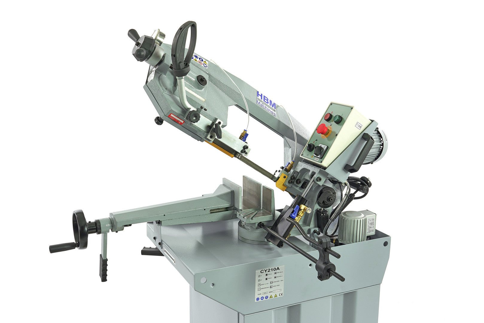 Horizontálna pásová píla na kov, profesionálna HBM 210 380V