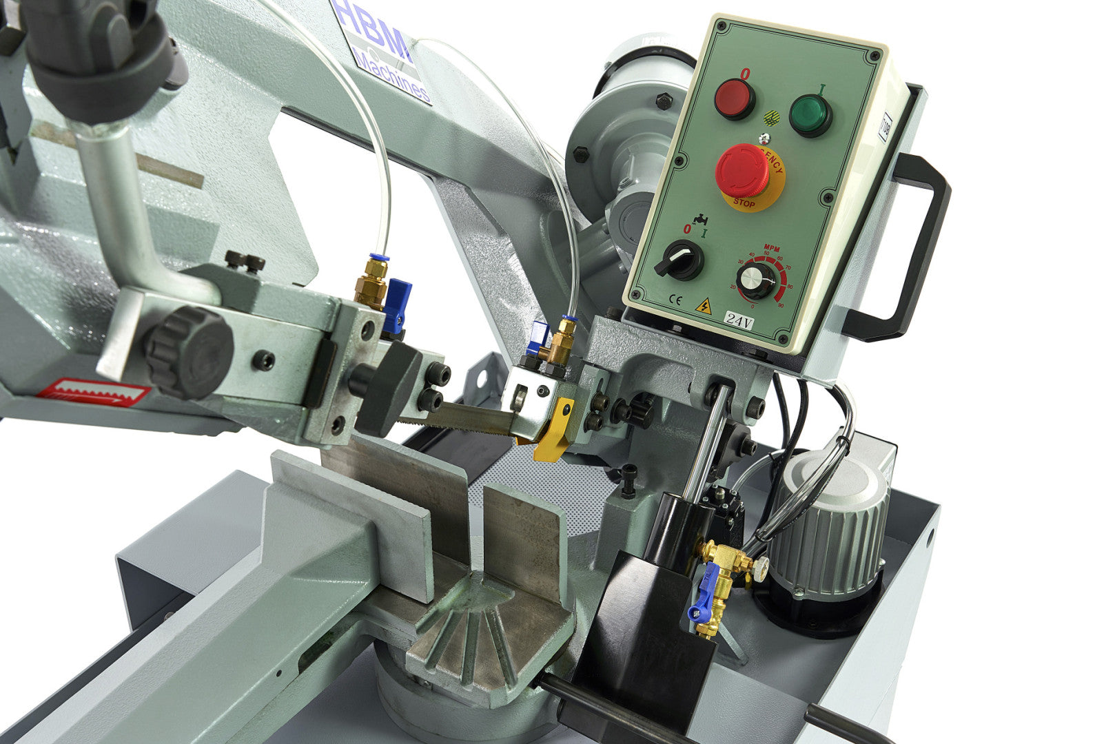 Horizontálna pásová píla na kov, profesionálna HBM 210 230V