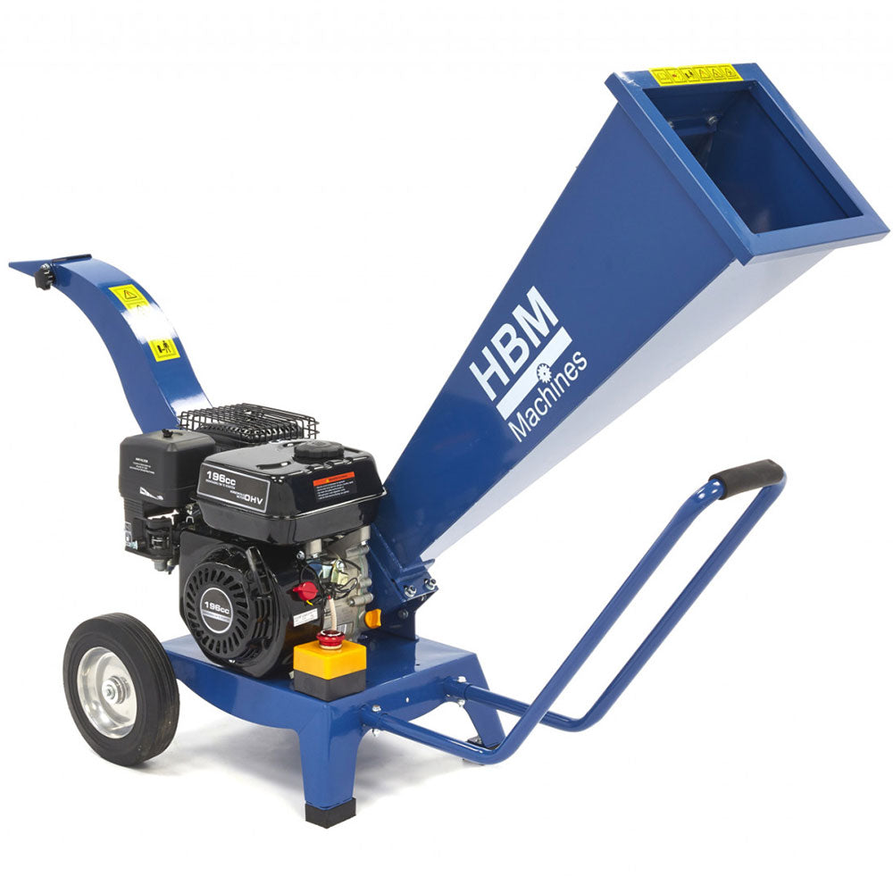 Benzínový motorový drvič - štiepkovač konárov 6,6hp, 196cm3 HBM