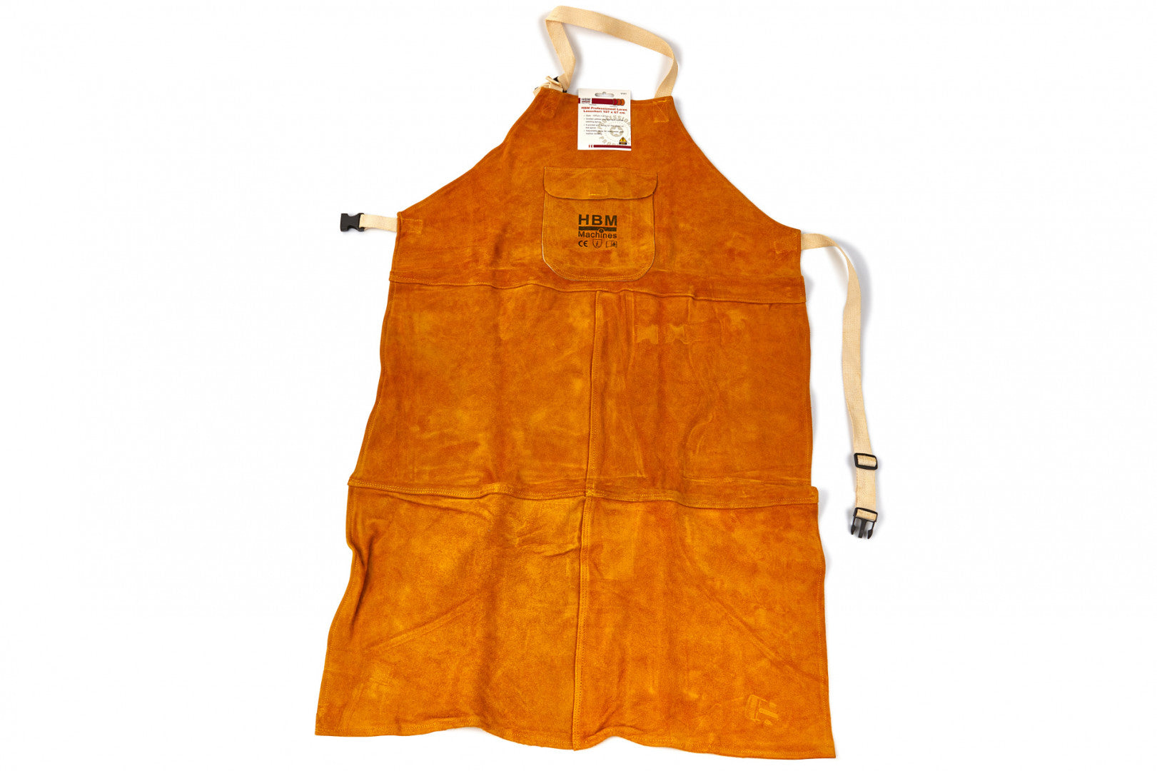 Kožená ochranná zváračská zástera, premium, HBM Machines Holandsko