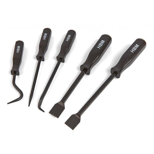 Súprava profesionálnych háčikov a škrabiek na tesnenia 5ks HBM Machines Holandsko