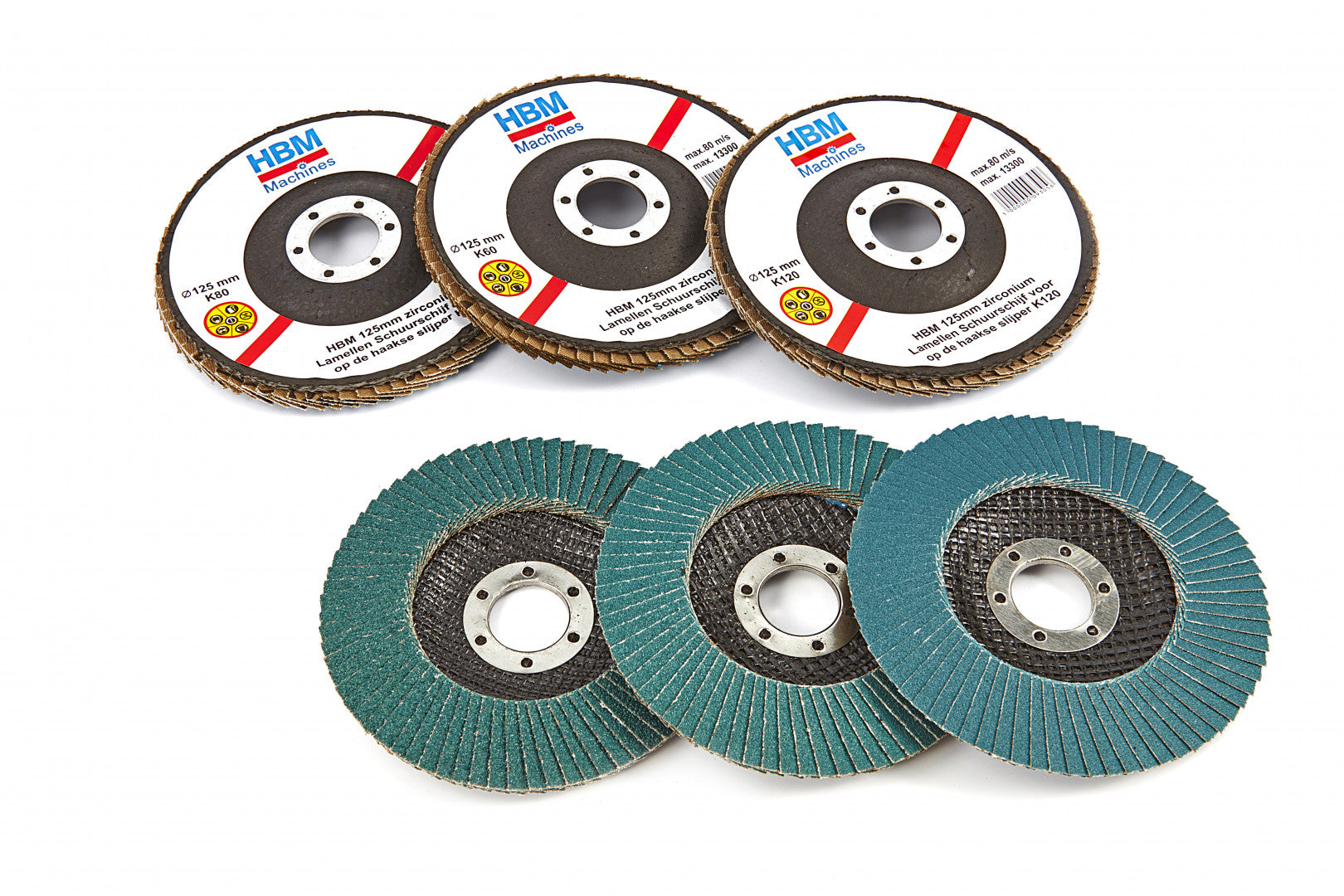 Lamelový zirkónový kotúč pre uhlovú brúsku K120 115mm HBM