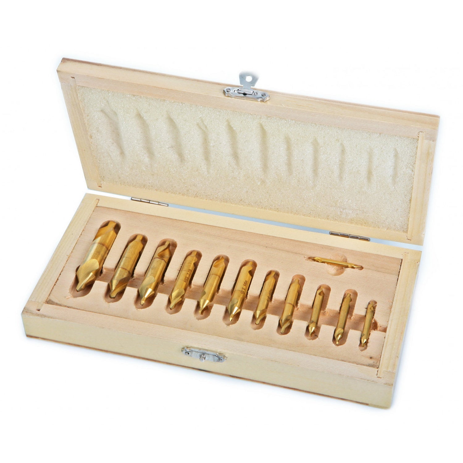 Sada 12 strediacich vrtákov HSS TiN