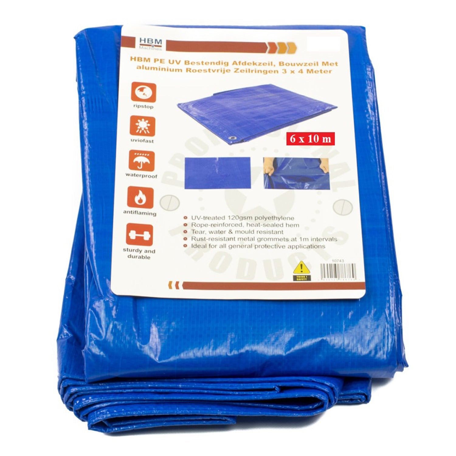 Krycia plachta - nepremokavá a UV odolná 6 x 10m