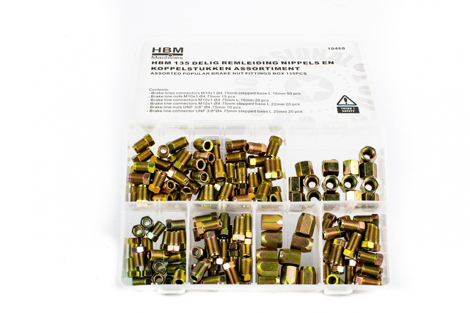 Sada 135 koncoviek a spojok na brzdové trubky  HBM