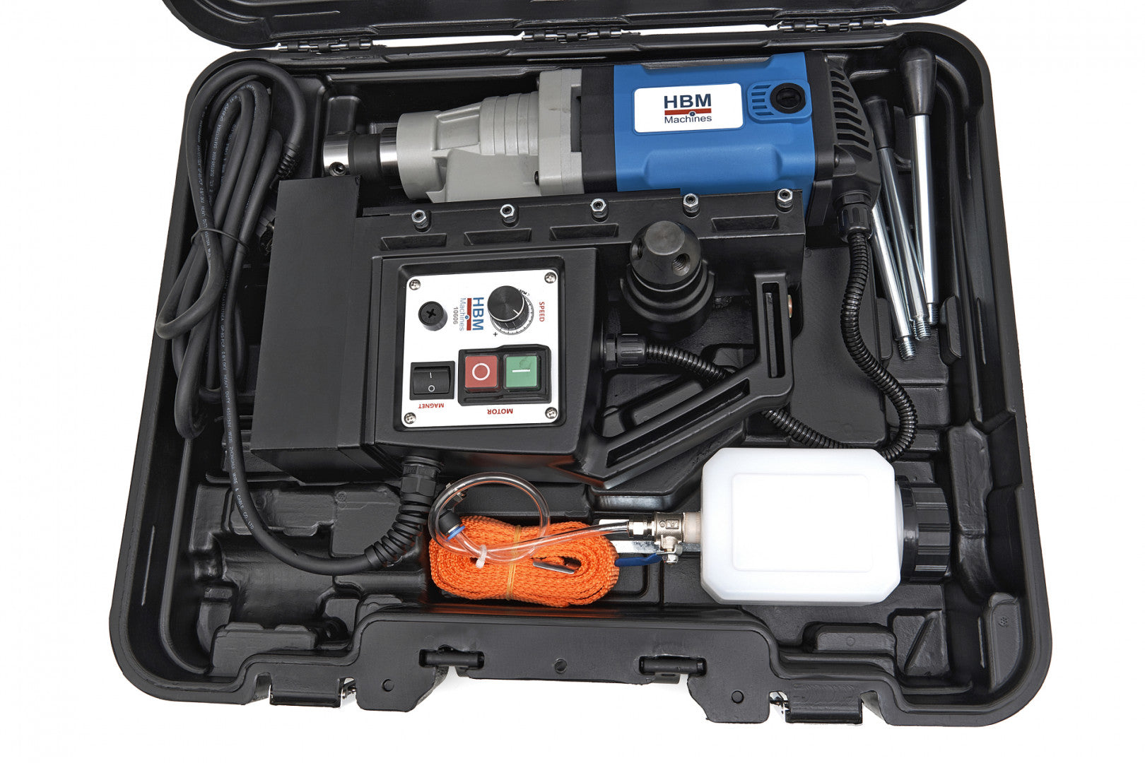 Magnetická vŕtačka 50mm s reguláciou otáčok HBM