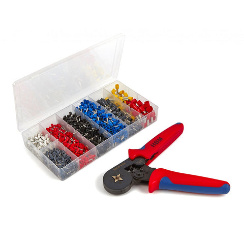 Krimpovacie - lisovacie kliešte na koncovky káblov - dutinky 0,25 - 10mm, 1200ks svoriek