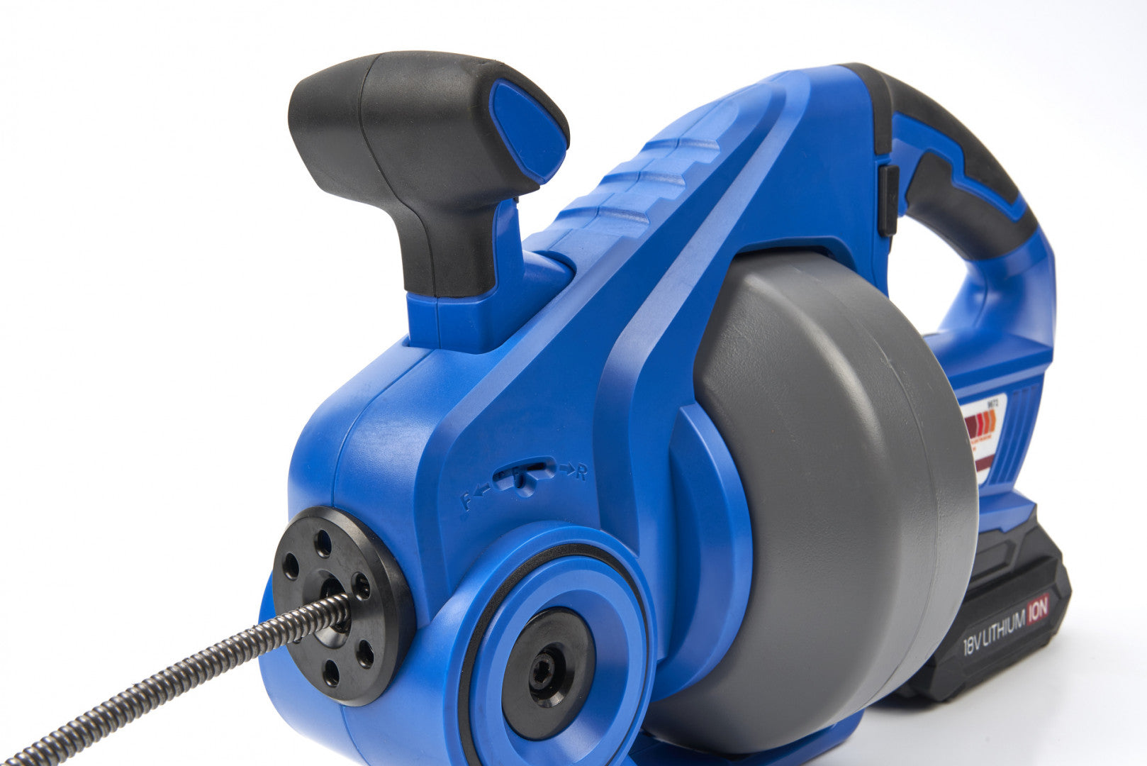 Zariadenie na čistenie potrubí s rotačným mechanizmom 7 m s akumulátorom 18v 2.0ah hbm