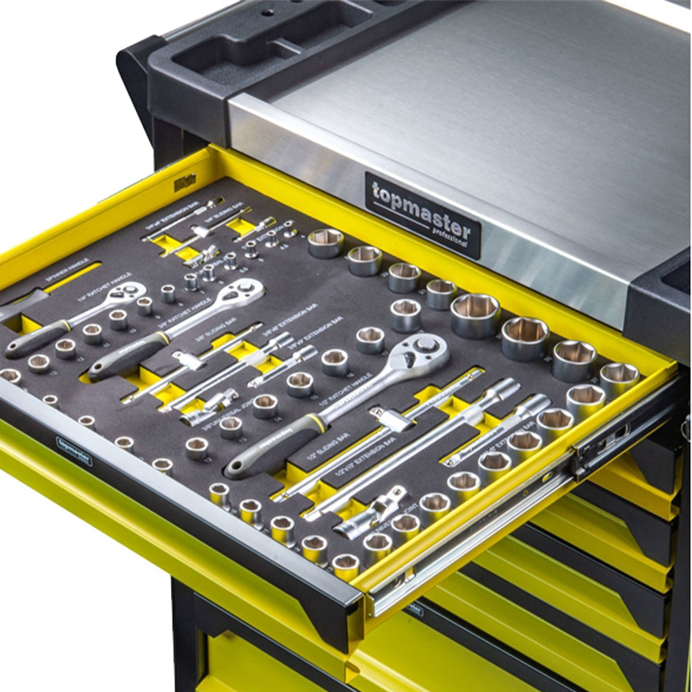 Dielenský vozík - skrinka s náradím 182ks, 7 zásuviek Topmaster