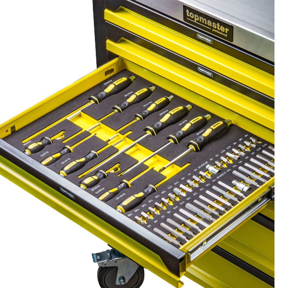 Dielenský vozík - skrinka s náradím 182ks, 7 zásuviek Topmaster