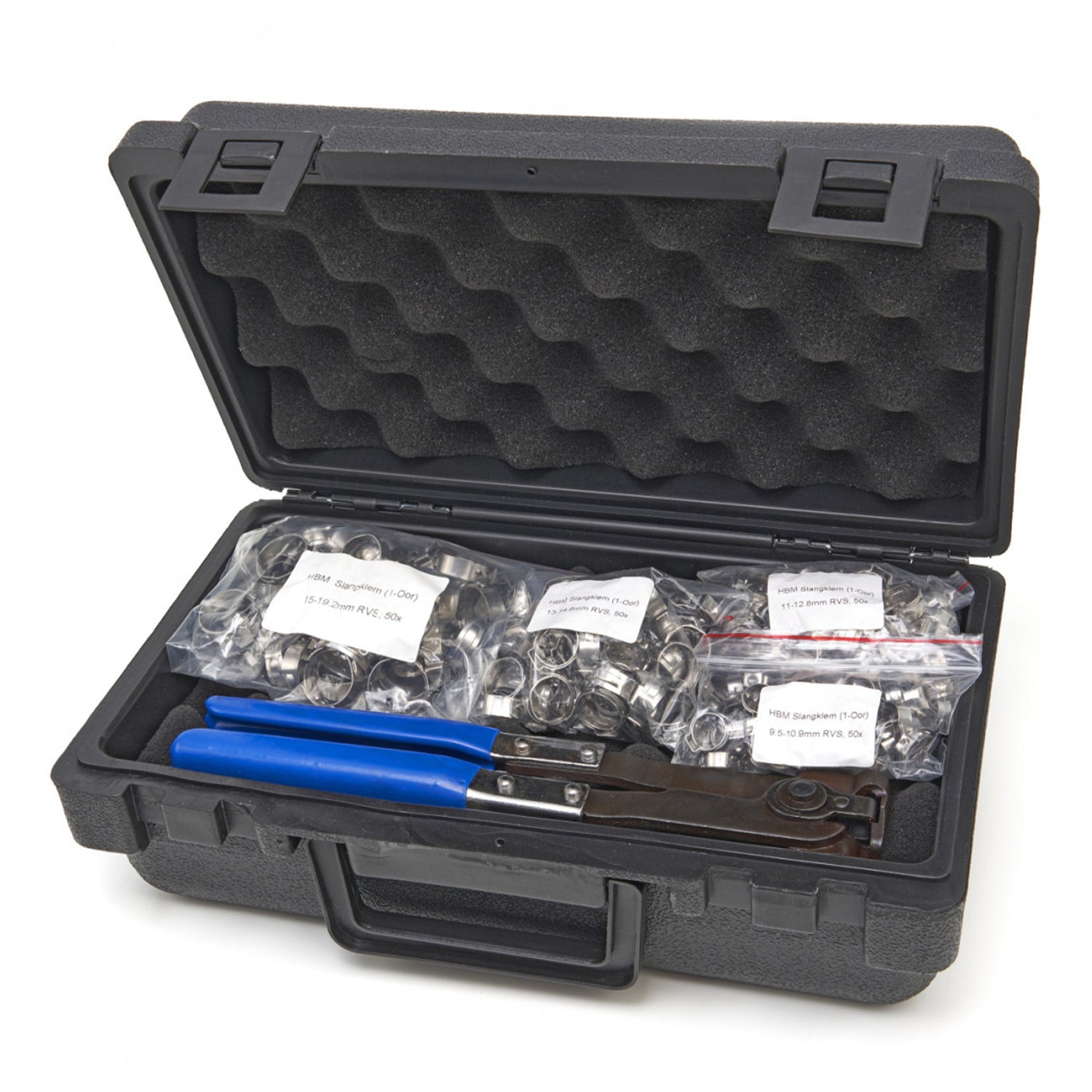 Sada kovových sponiek so špeciálnymi kliešťami 202 kusov