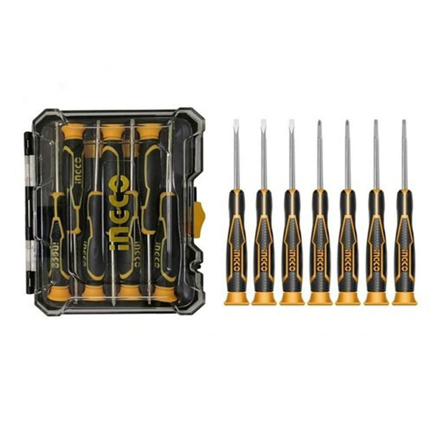 Súprava 7 presných skrutkovačov ingco