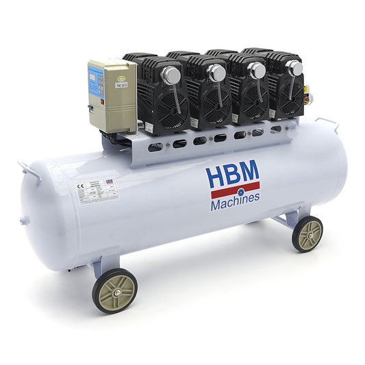 Tichý bezolejový kompresor s nízkou hlučnosťou SGS 200l 10bar HBM Machines Holandsko