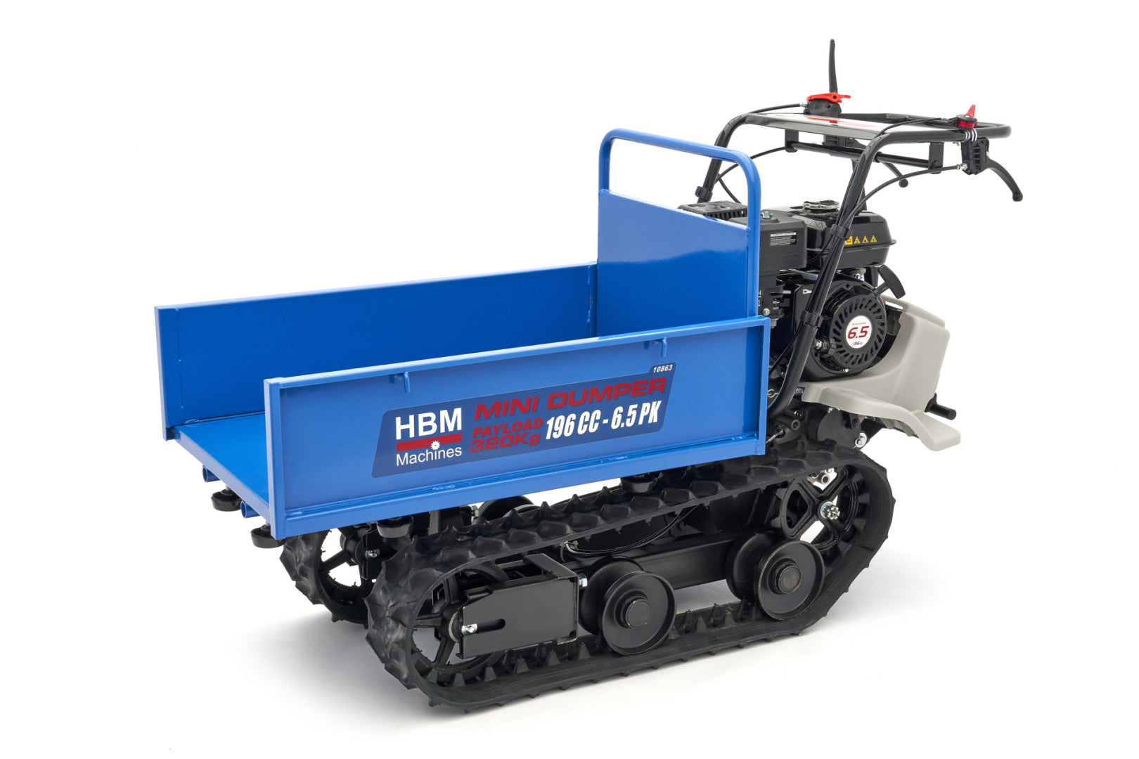 Mini dumper - výklopný pásový prepravník 320kg s benzínovým motorom 196cm³ 6,5hp HBM