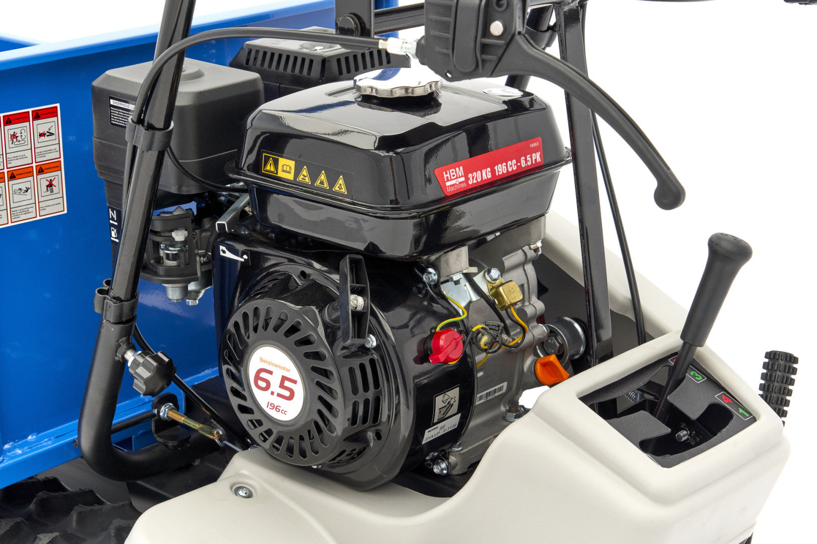 Mini dumper - výklopný pásový prepravník 320kg s benzínovým motorom 196cm³ 6,5hp HBM