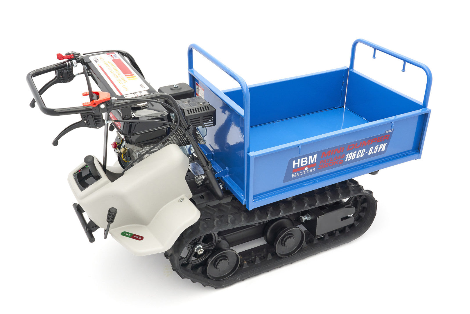 Mini dumper - výklopný pásový prepravník 320kg s benzínovým motorom 196cm³ 6,5hp HBM