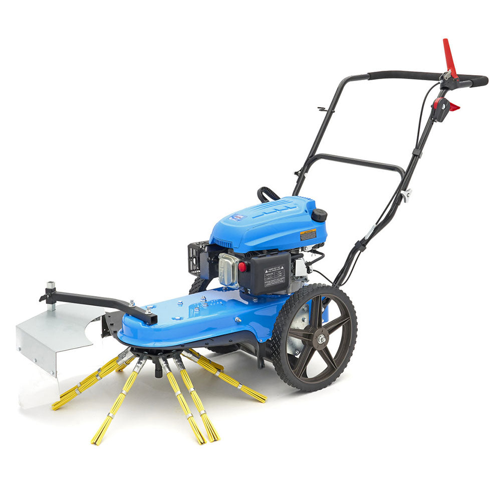 Zametací stroj s benzínovým motorom 173 cm³ a kefou na odstraňovanie buriny hbm
