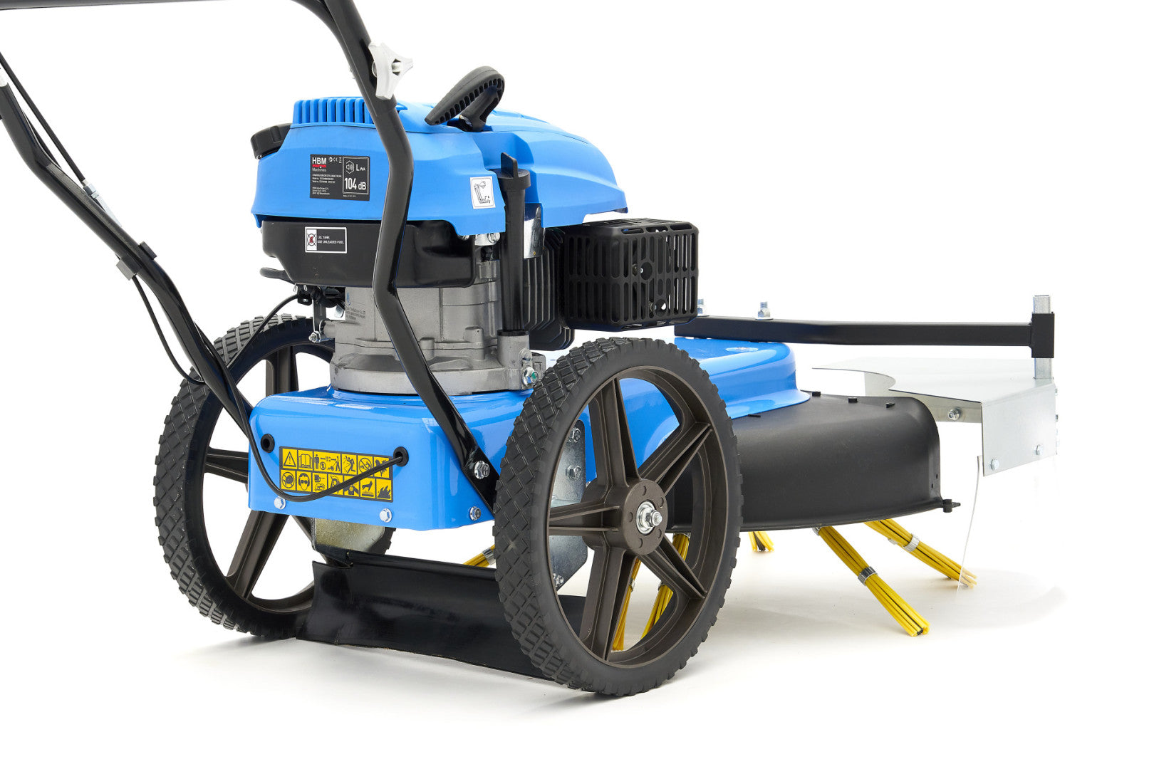 Zametací stroj s benzínovým motorom 173 cm³ a kefou na odstraňovanie buriny hbm