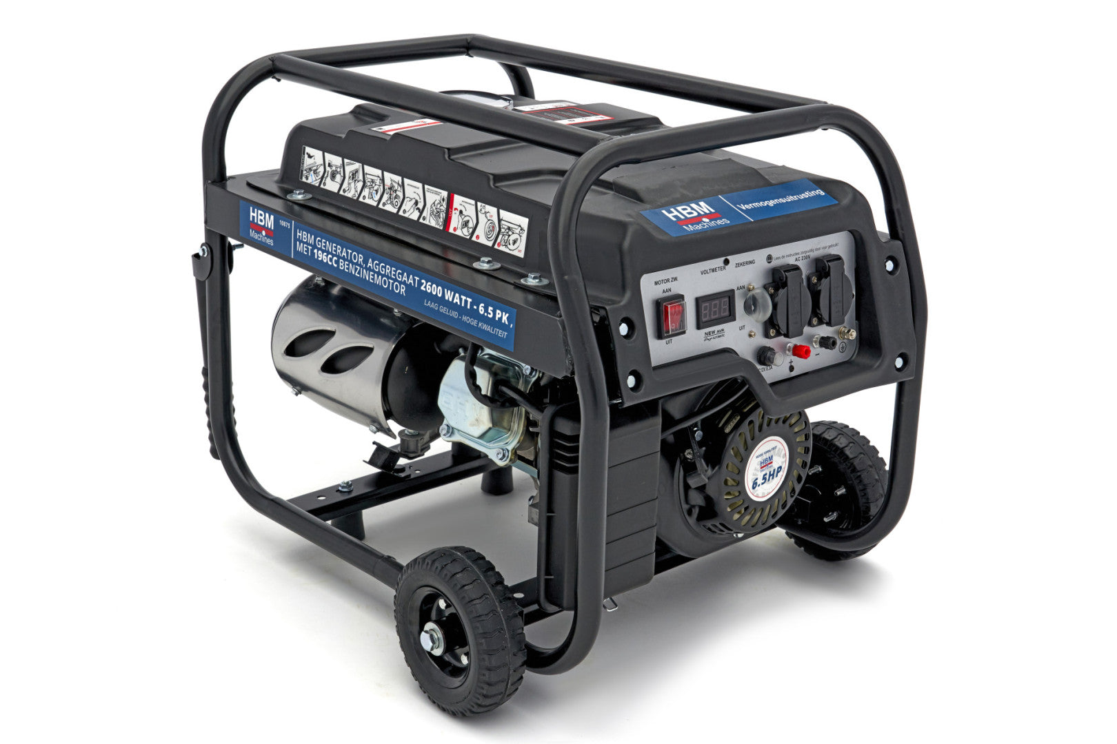 Benzinový generátor - elektrocentrála 196cm3 6,5hp, 2800W HBM