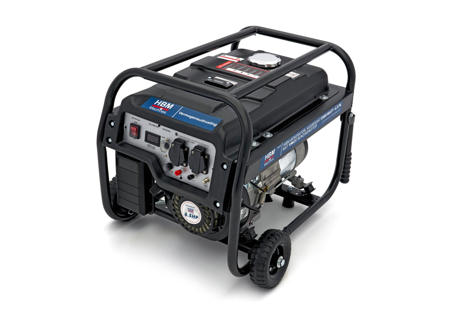 Benzinový generátor - elektrocentrála 196cm3 6,5hp, 2800W HBM