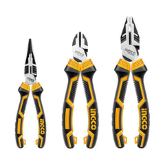 Sada 3 kombinovaných klieští - kombinačky Cr-V Ingco