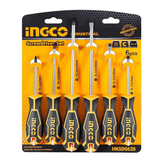 Súprava 6 presných skrutkovačov cr-v ingco