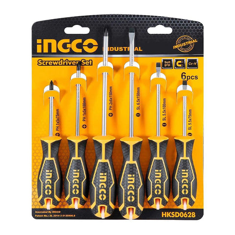 Súprava 6 presných skrutkovačov cr-v ingco