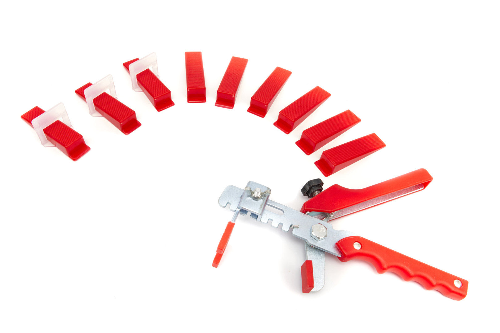 Súprava klipov, svoriek a klinov na niveláciu a vyrovnanie obkladov a dlažby 802 kusov hbm