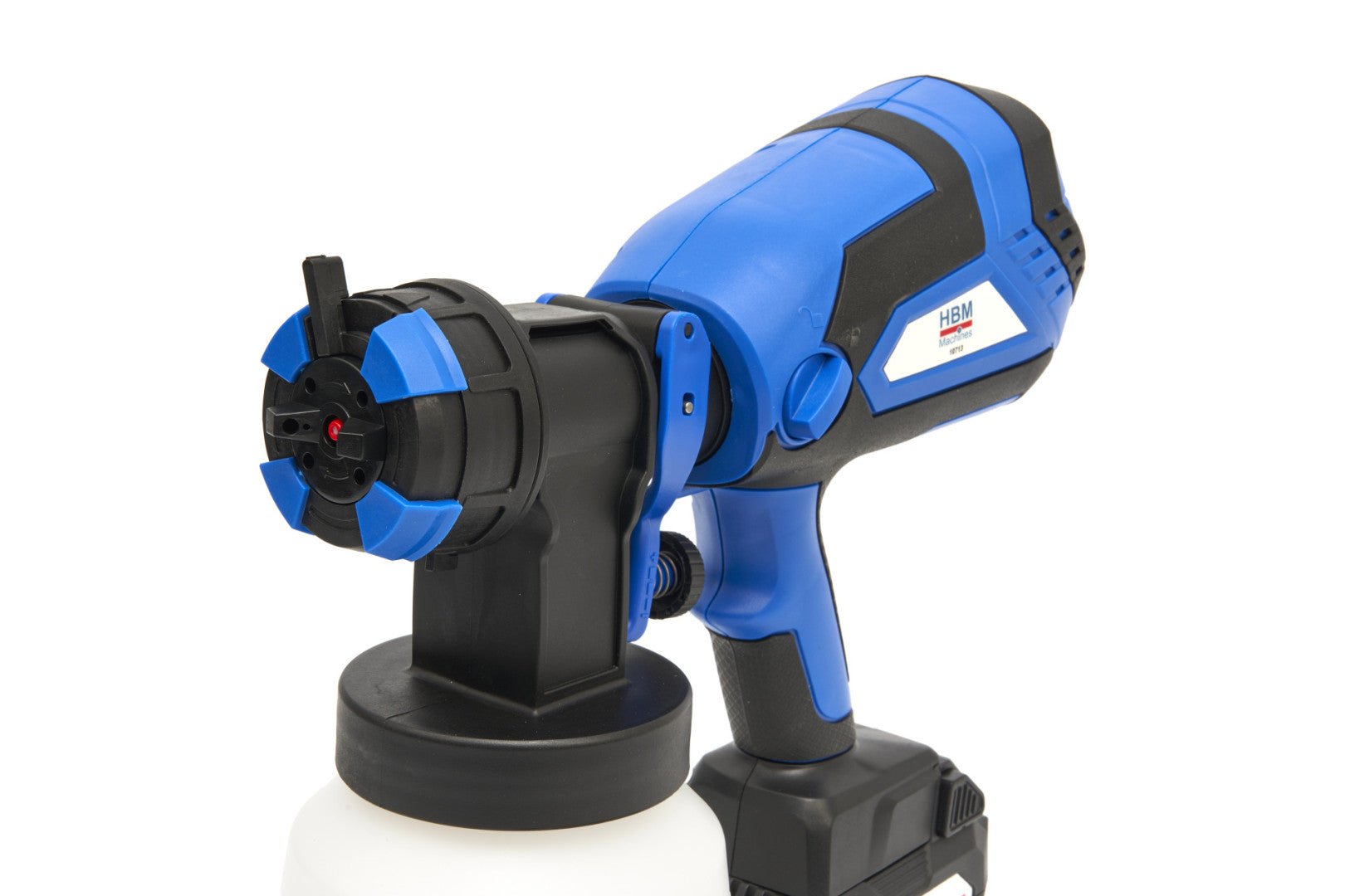 Elektrická striekacia pištoľ na farbu s nádržkou 1l a 2 akumulátormi 18V 4Ah HBM