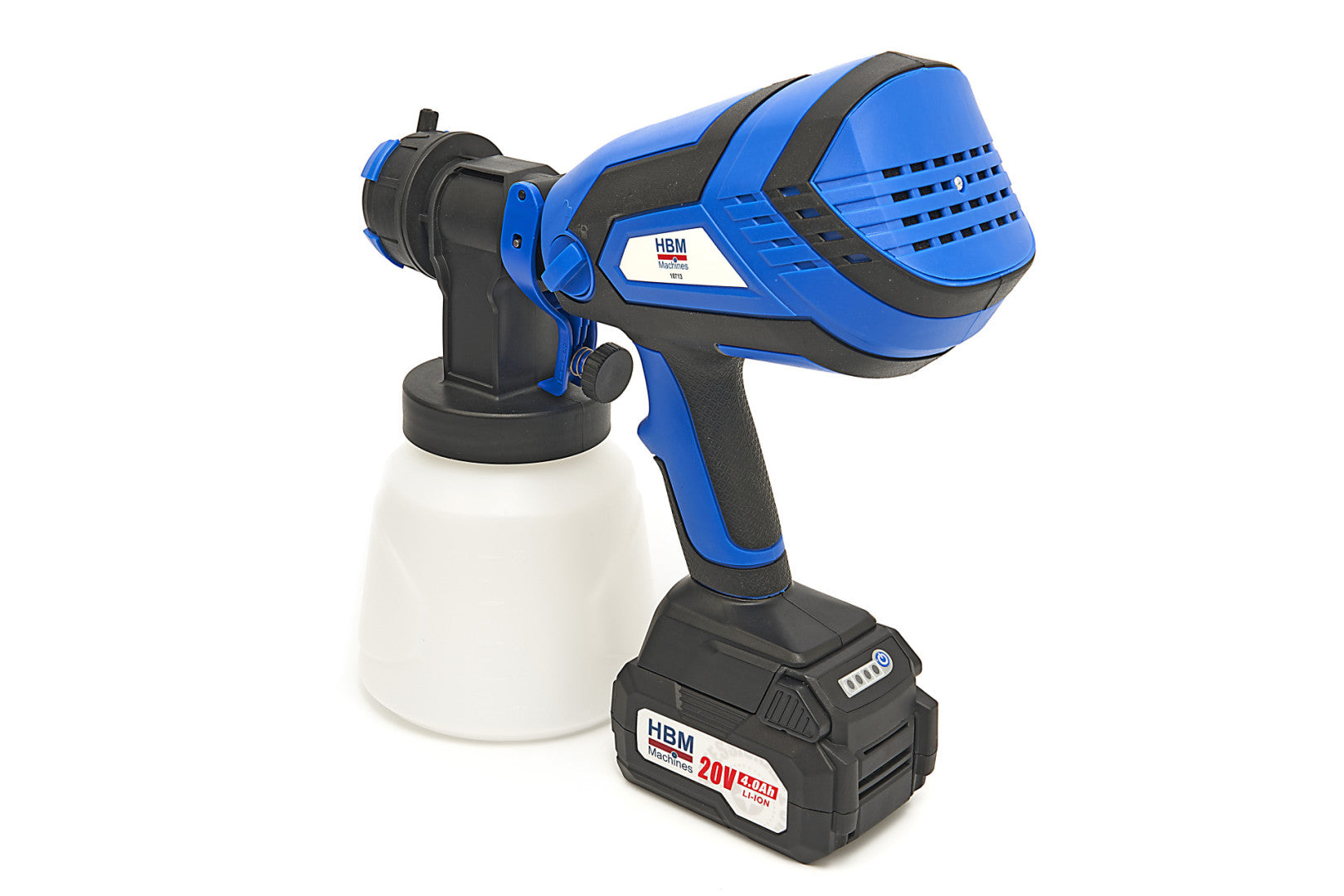 Elektrická striekacia pištoľ na farbu s nádržkou 1l a 2 akumulátormi 18V 4Ah HBM