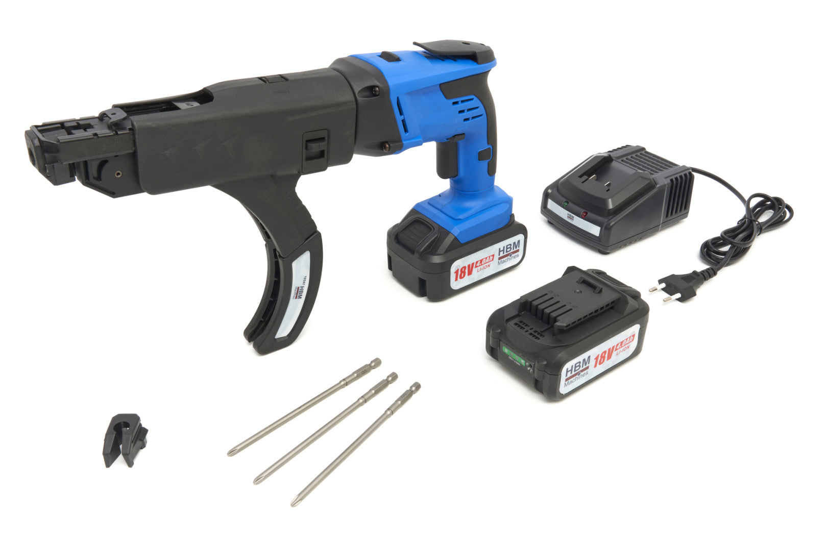 Automatický akumulátorový skrutkovač na sadrokartón so zásobníkom v pásoch na skrutky9mm - 55mm, 18V, 4Ah HBM